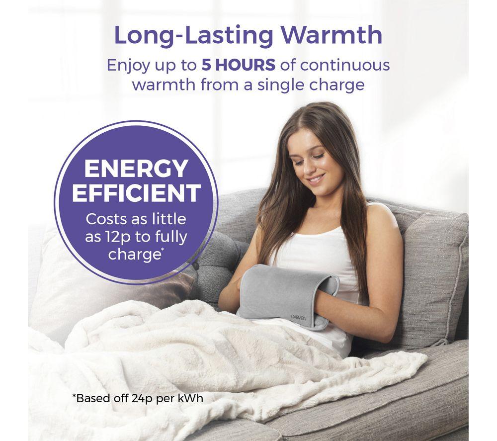 CARMEN Spa Rechargeable Hot Water Bottle - Grey image number 5 of 6