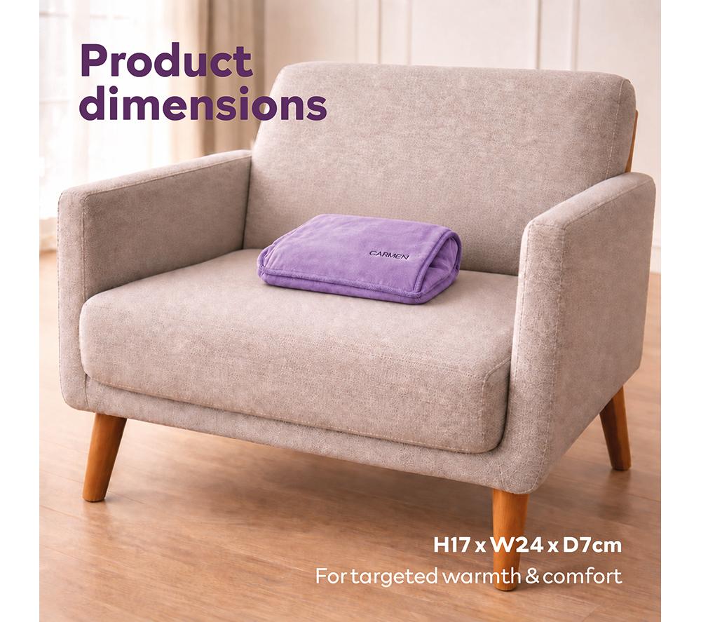 CARMEN Spa Rechargeable Hot Water Bottle - Lilac image number 6 of 8