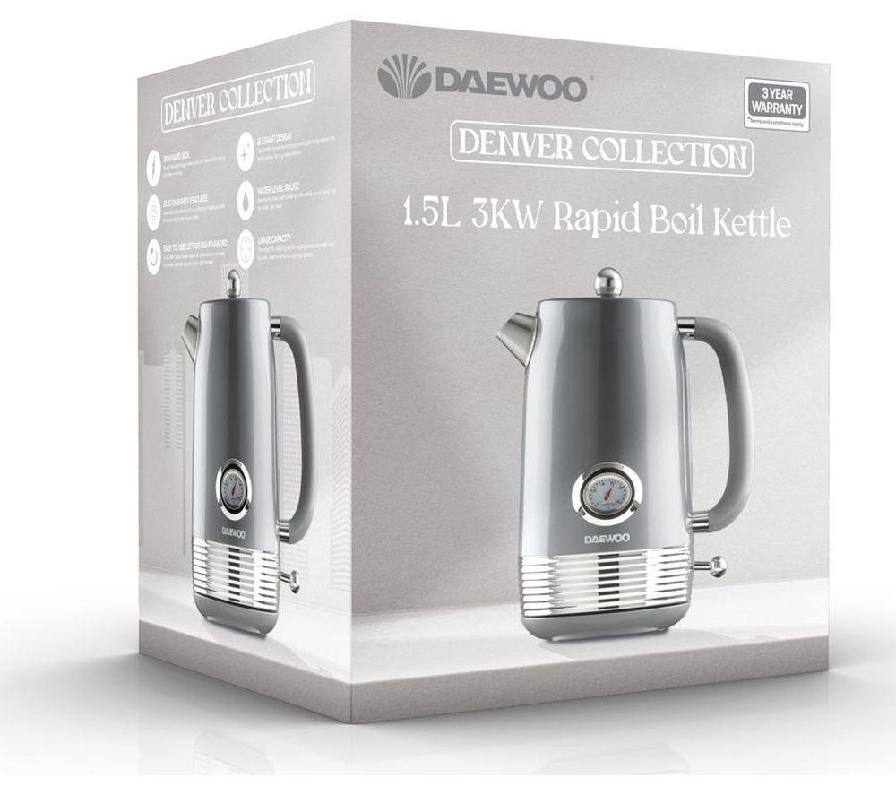 DAEWOO Denver Collection SDA2747GE Jug Kettle - Smoked Grey image number 6 of 6