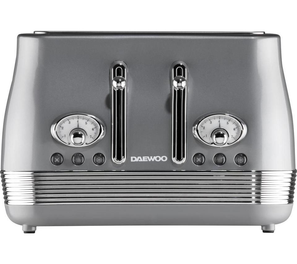 DAEWOO Denver SDA2748GE 4-Slice Toaster - Smoked Grey