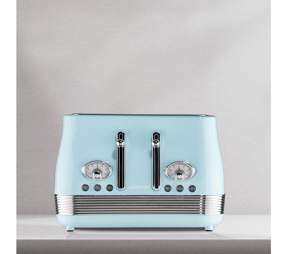 DAEWOO Denver SDA2750GE 4-Slice Toaster - Blue image number 3 of 5