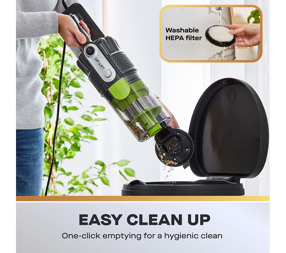 DAEWOO Tornado FLR00131GE Upright Bagless Vacuum Cleaner - Green & Grey image number 6 of 14