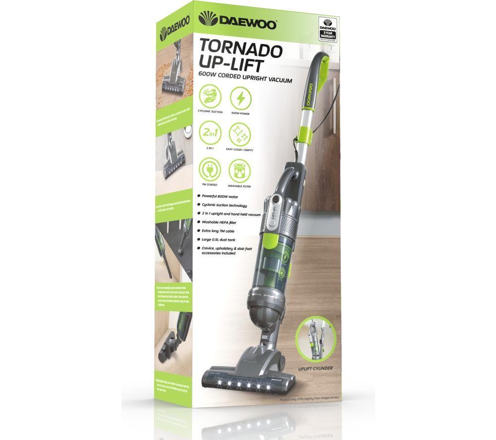 DAEWOO Tornado FLR00131GE Upright Bagless Vacuum Cleaner - Green & Grey image number 14 of 14