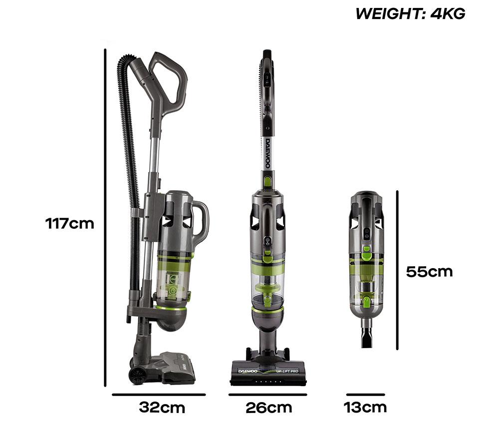 DAEWOO Tornado FLR00147GE Upright Bagless Vacuum Cleaner - Green & Grey image number 7 of 10