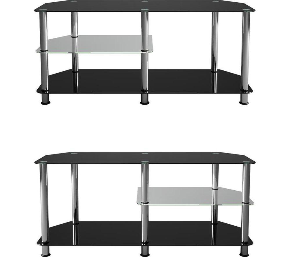 AVF Classic Glass Gaming SDC1140-5 1140 mm TV Stand for up to 55" TVs - Black & Chrome image number 2 of 9