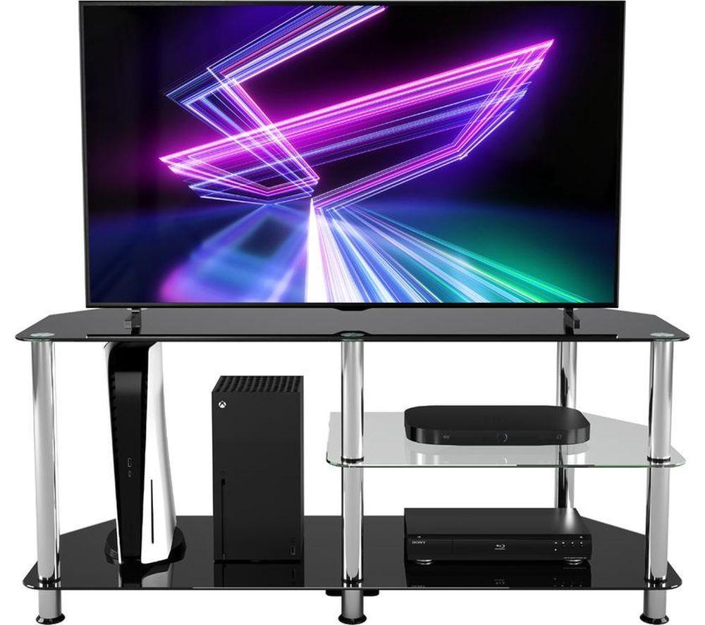 AVF Classic Glass Gaming SDC1140-5 1140 mm TV Stand for up to 55" TVs - Black & Chrome image number 6 of 9