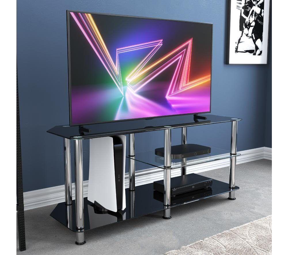 AVF Classic Glass Gaming SDC1140-5 1140 mm TV Stand for up to 55" TVs - Black & Chrome image number 7 of 9