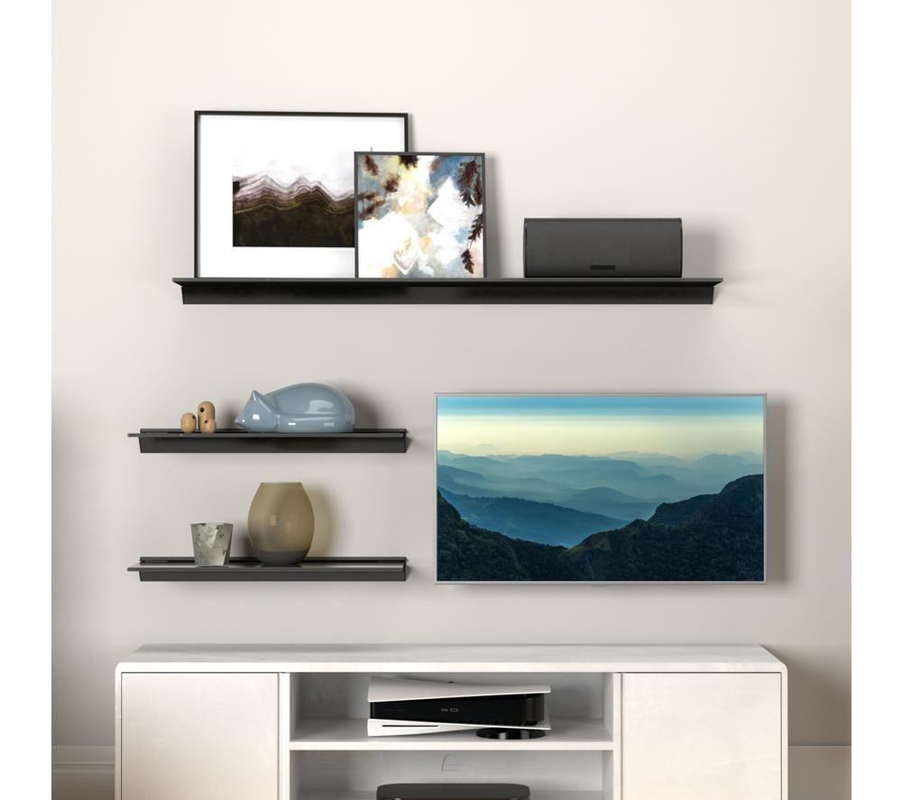 AVF S1600BB Glass Shelf - 60 cm, Black image number 3 of 4
