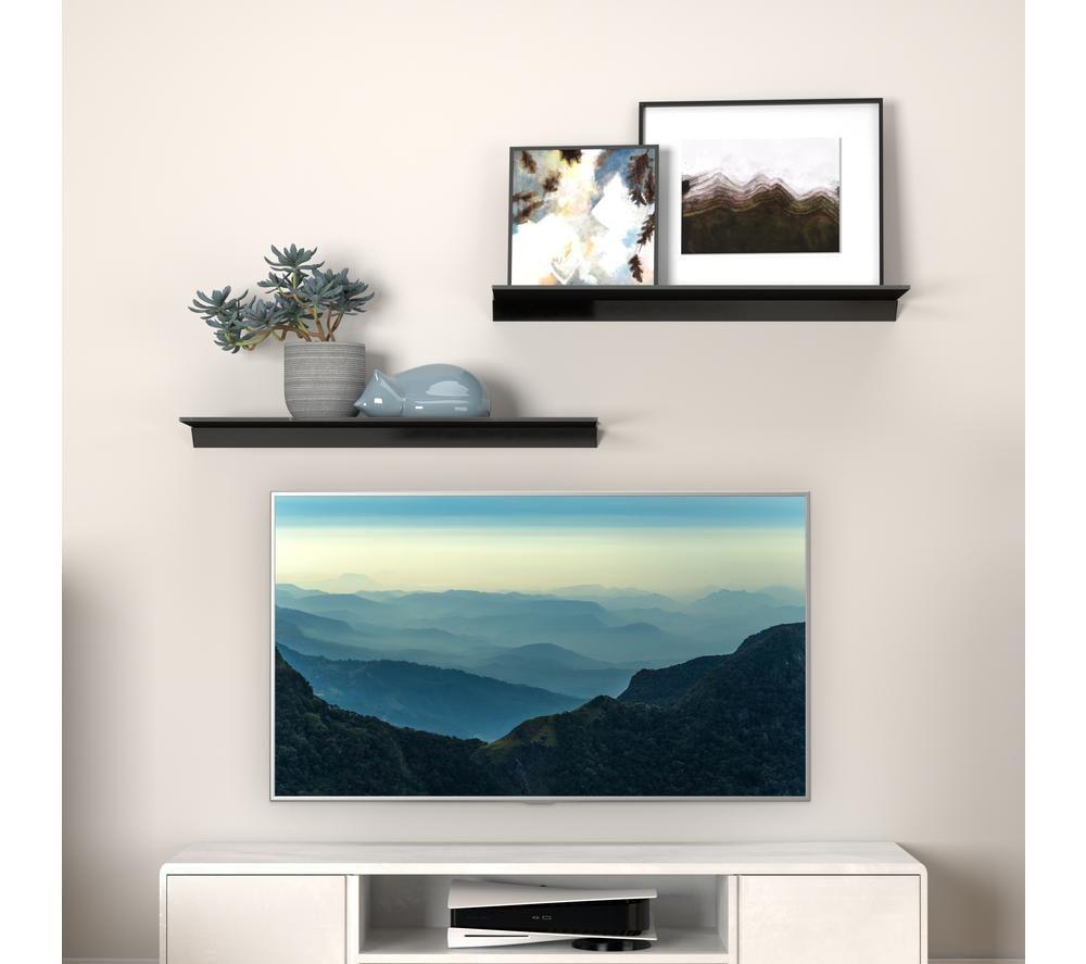 AVF S1800BB Glass Shelf - 80 cm, Black image number 3 of 3