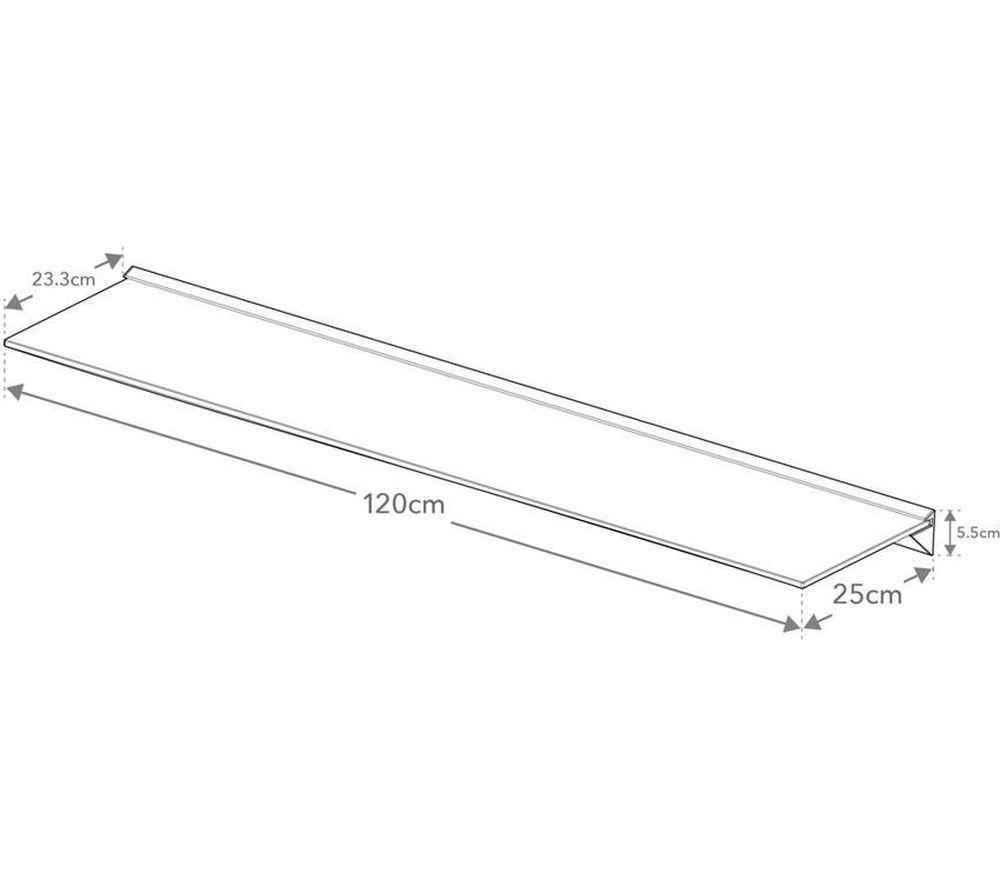 AVF S11000BB Glass Shelf - 100 cm, Black image number 2 of 4