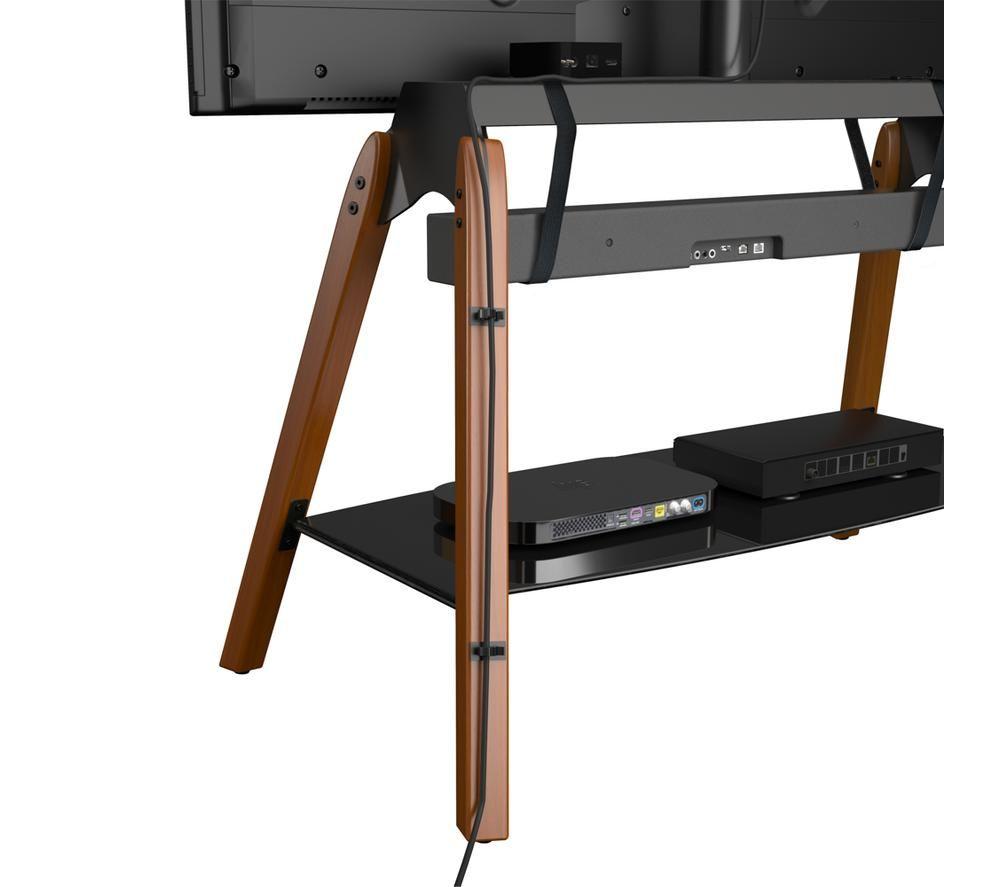 AVF Hoxton Quad FSL1120HOQDWB 1120 mm TV Stand with Bracket for 32-86" TVs - Dark Wood & Black image number 4 of 8
