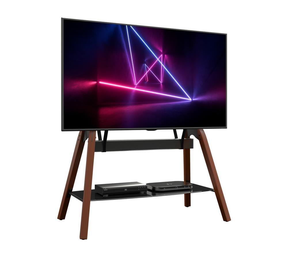 AVF Hoxton Quad FSL1120HOQDWB 1120 mm TV Stand with Bracket for 32-86" TVs - Dark Wood & Black image number 7 of 8