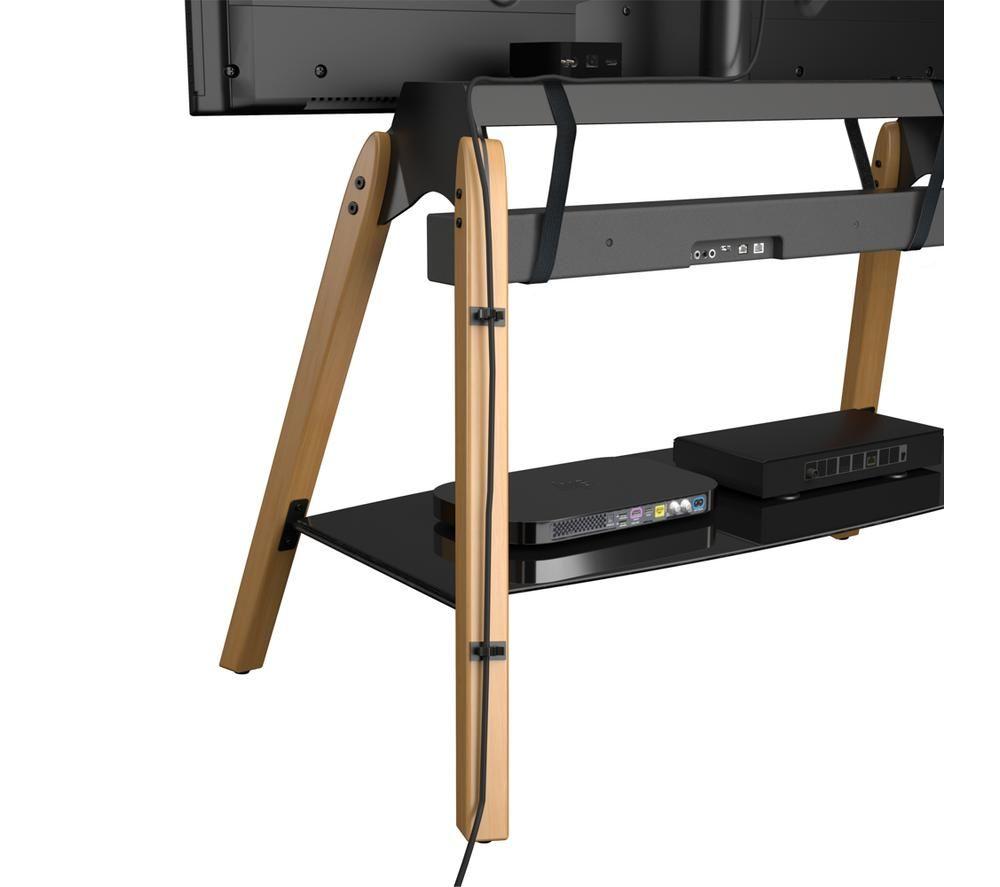 AVF Hoxton Quad FSL1120HOQLWB 1120 mm TV Stand with Bracket for 32-86" TVs - Light Wood & Black image number 3 of 7