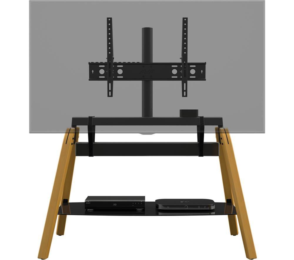 AVF Hoxton Quad FSL1120HOQLWB 1120 mm TV Stand with Bracket for 32-86" TVs - Light Wood & Black image number 4 of 7