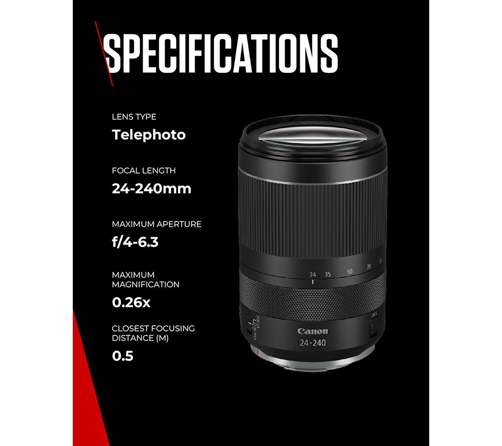 CANON RF 24-240 mm f/4.5-6.3 IS USM Wide-angle Zoom Lens image number 8 of 10