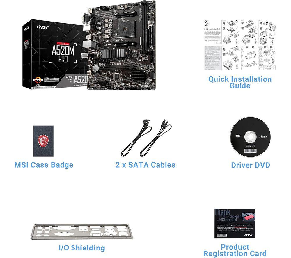 MSI PRIME A520M Pro AM4 Motherboard image number 4 of 4