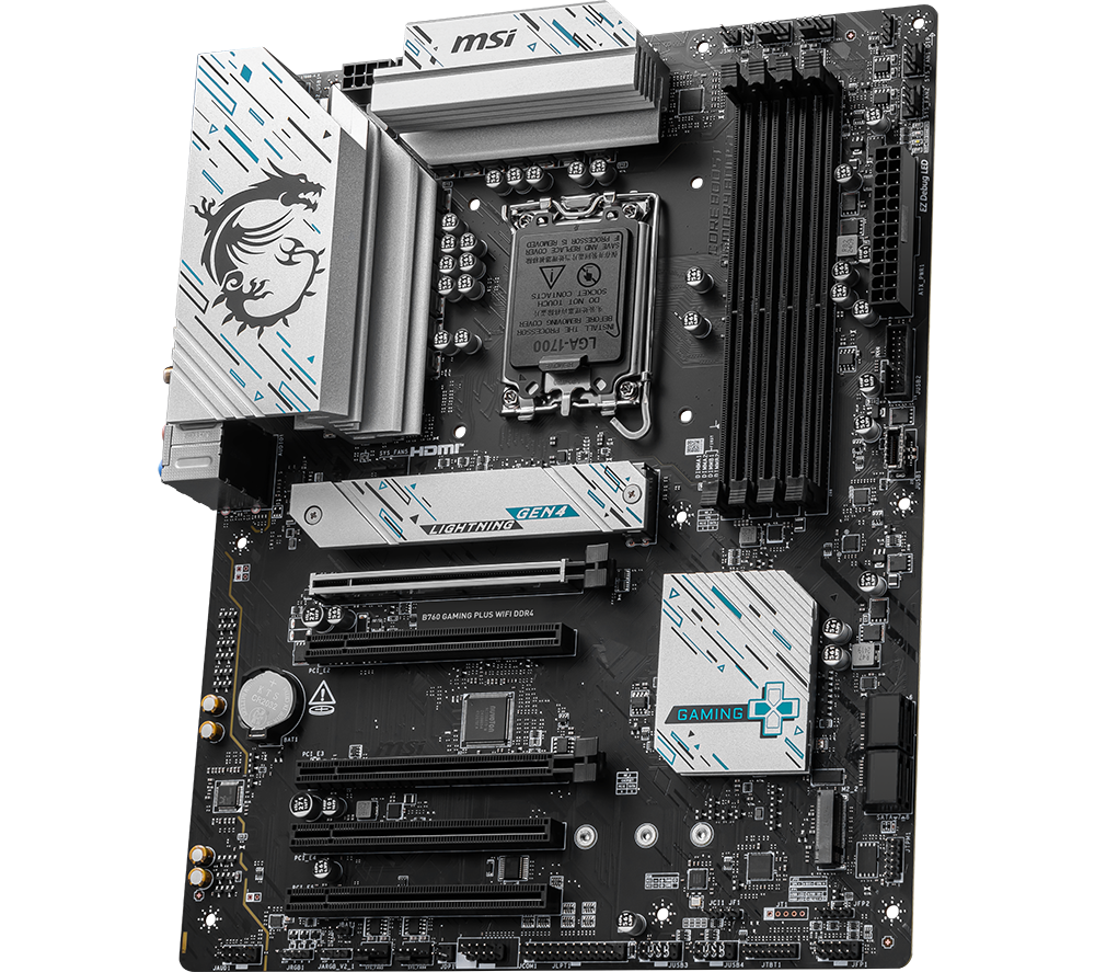 MSI B760 GAMING PLUS WIFI DDR4 LGA1700 Motherboard image number 3 of 6