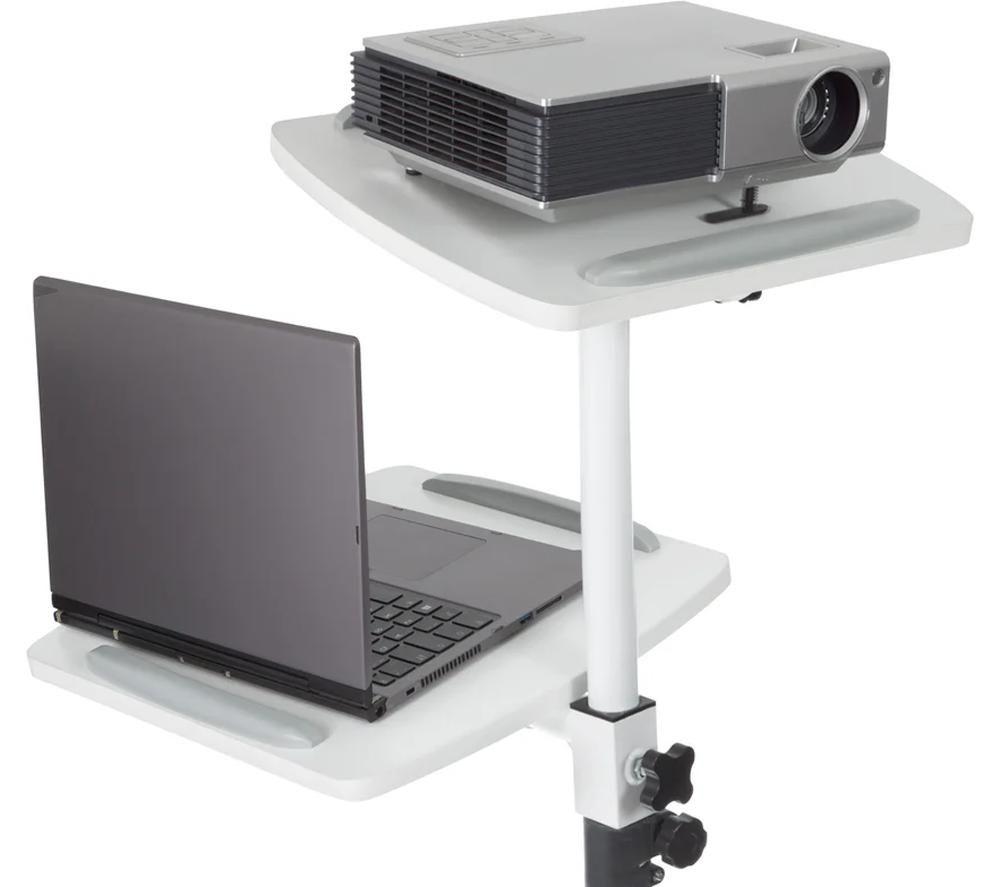 PROPERAV Projector Trolley & Laptop Stand - White image number 2 of 5
