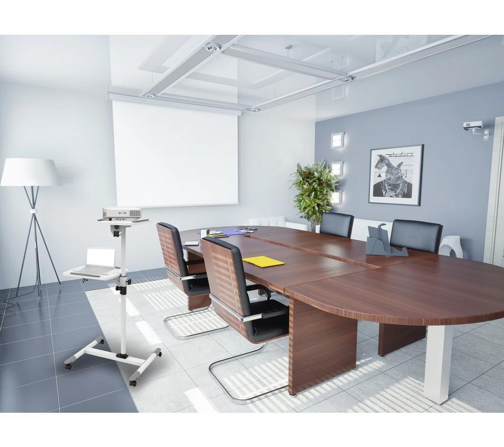 PROPERAV Projector Trolley & Laptop Stand - White image number 4 of 5