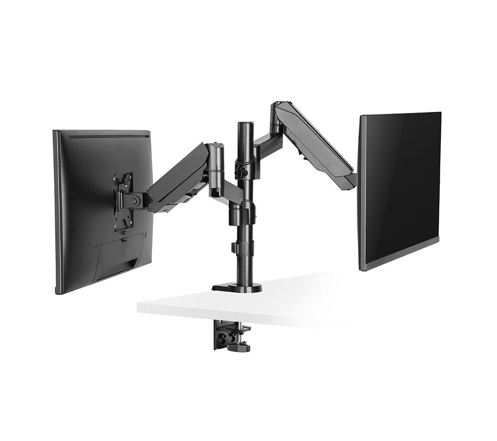 PROPERAV PB161 Hydraulic Dual Arm Full Motion 17-32" Monitor Desk Mount image number 2 of 7