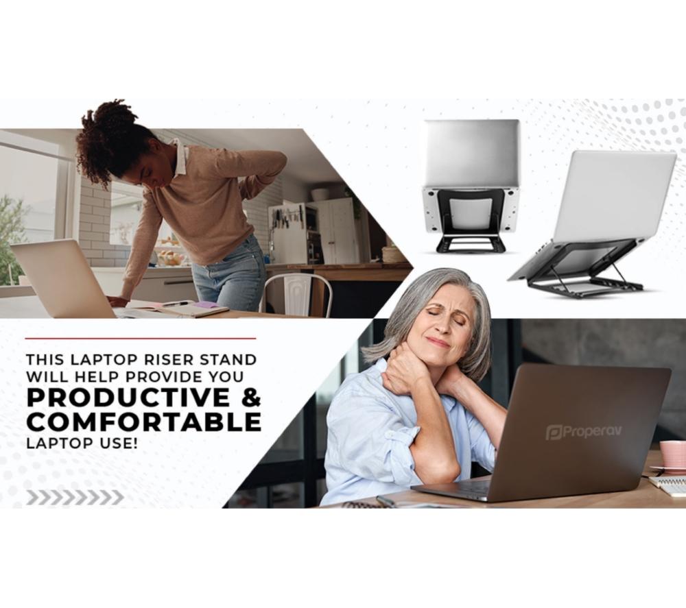 PROPERAV P-LSF-1 Laptop Stand - Silver image number 6 of 9