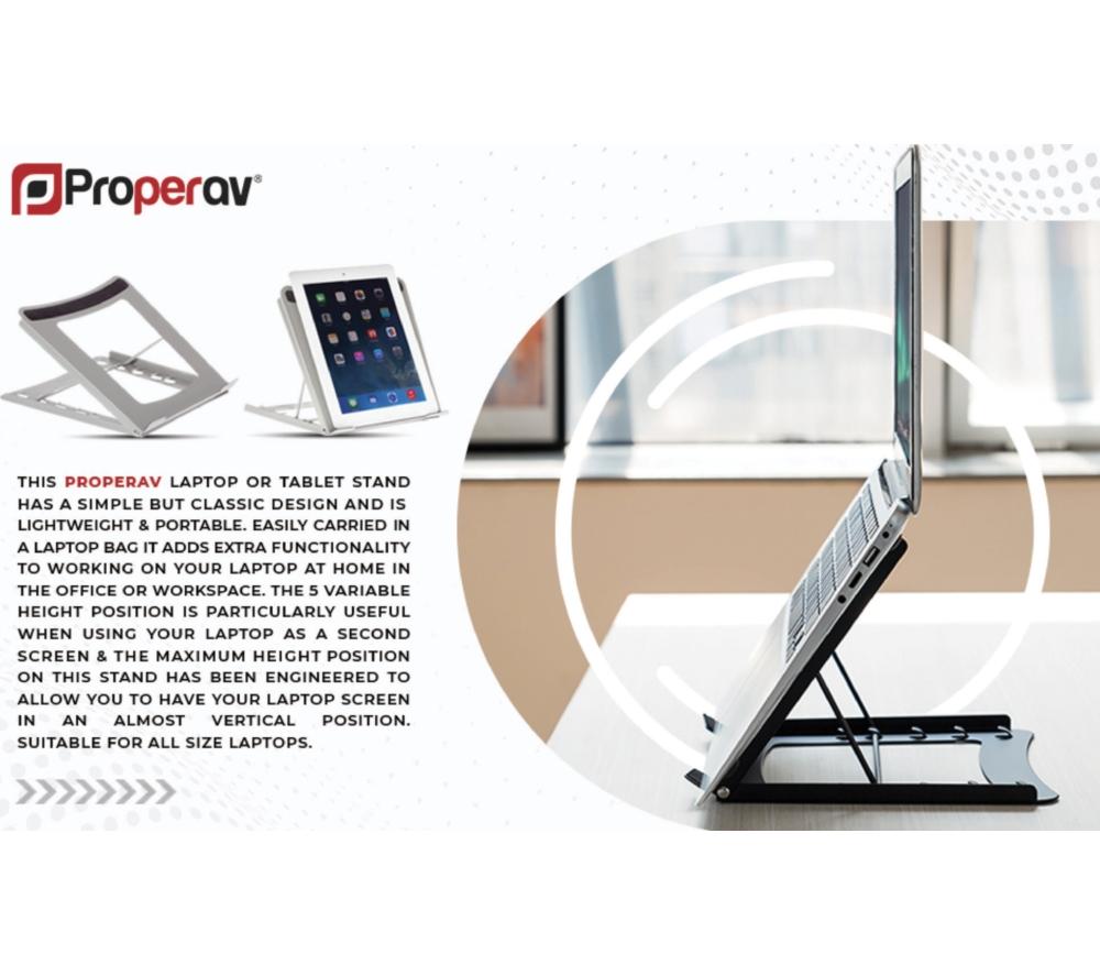 PROPERAV P-LSF-1 Laptop Stand - Silver image number 8 of 9