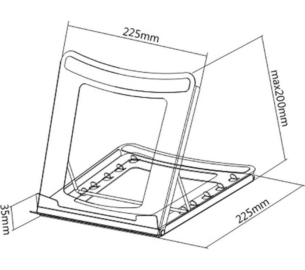 PROPERAV P-LSF-1 Laptop Stand - Silver image number 9 of 9