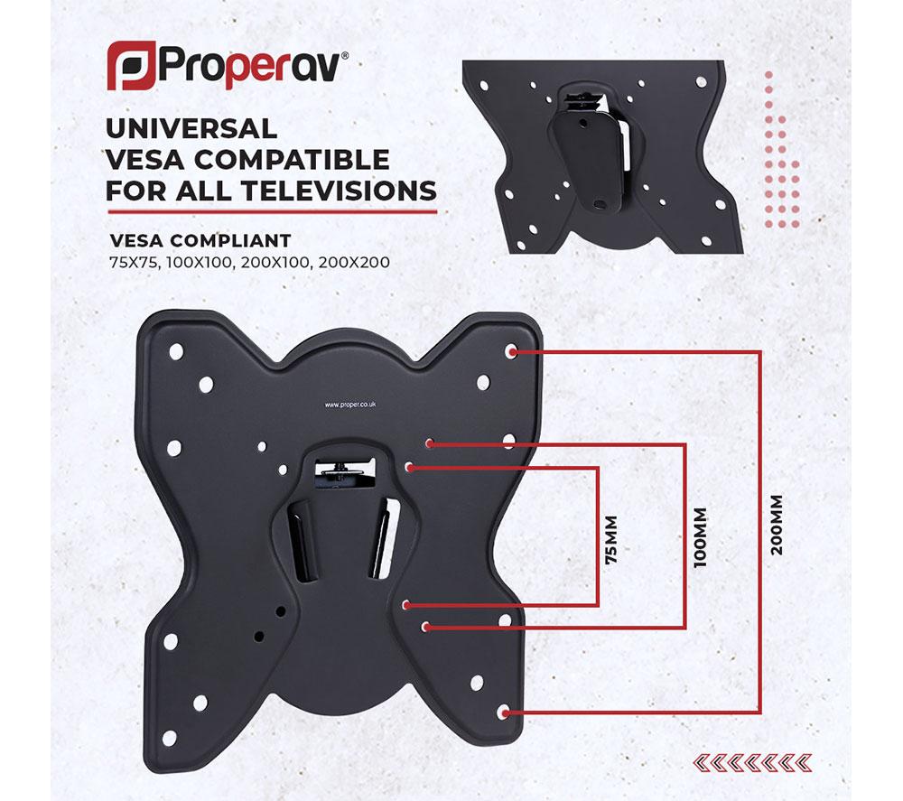 PROPERAV Ultra Slim Fixed 23-43" TV Bracket image number 7 of 7