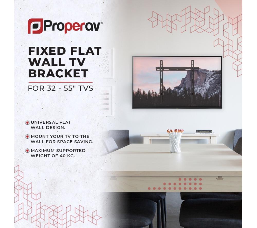 PROPERAV P-FWB44B-1 Fixed 32-55" TV Bracket image number 4 of 7