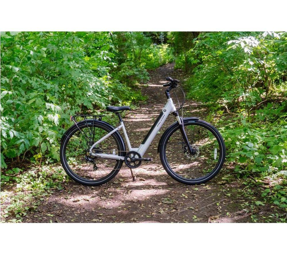 FALCON Horizon Low Step Electric Hybrid Bike - Black & White image number 10 of 11
