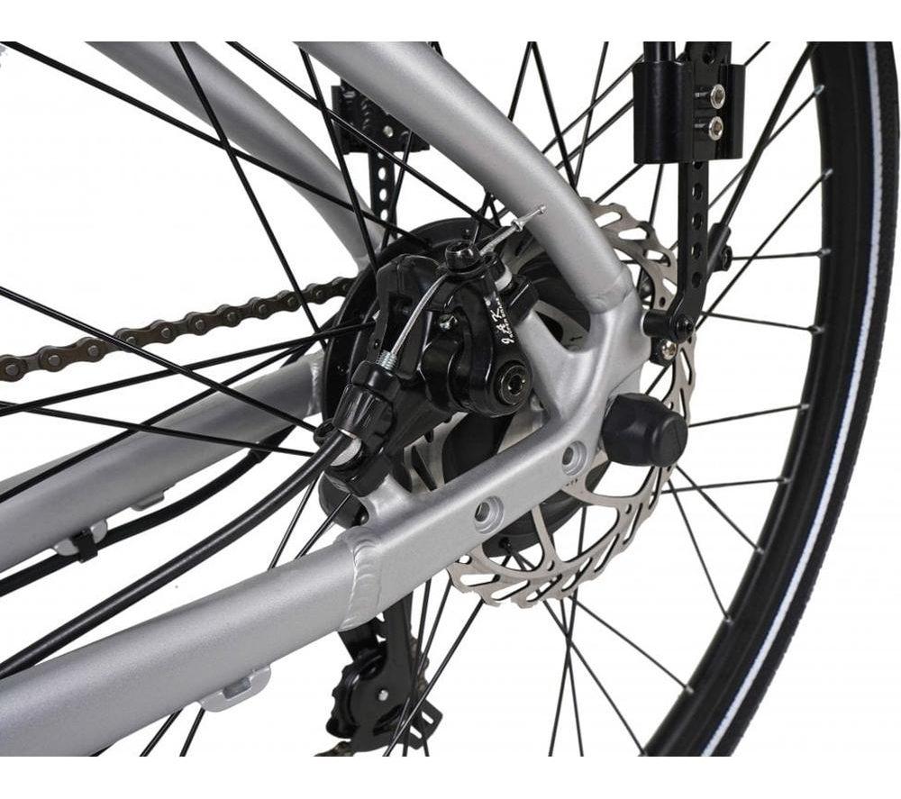 FALCON Horizon Crossbar Electric Hybrid Bike - Silver & Black image number 6 of 10