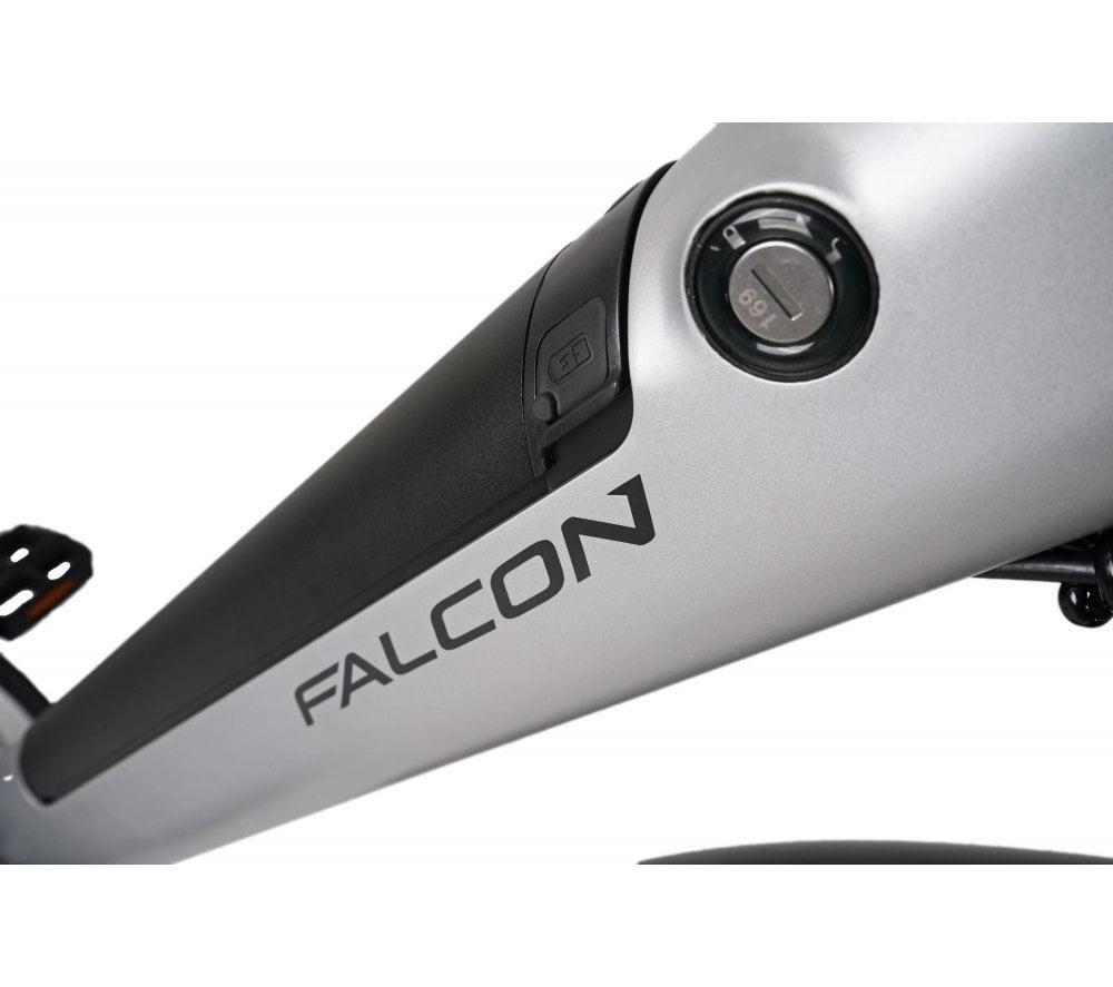 FALCON Horizon Crossbar Electric Hybrid Bike - Silver & Black image number 8 of 10