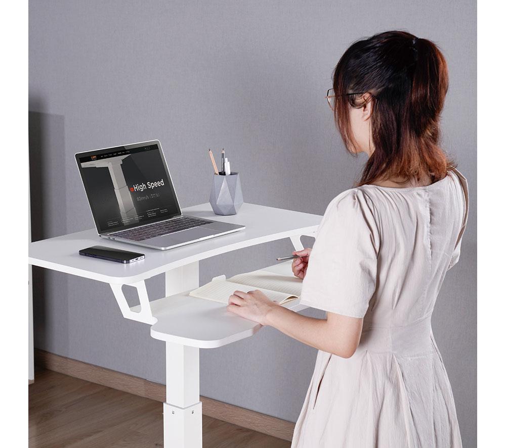 PROPERAV 781BP Two-Tier Mobile Workstation - White image number 5 of 7