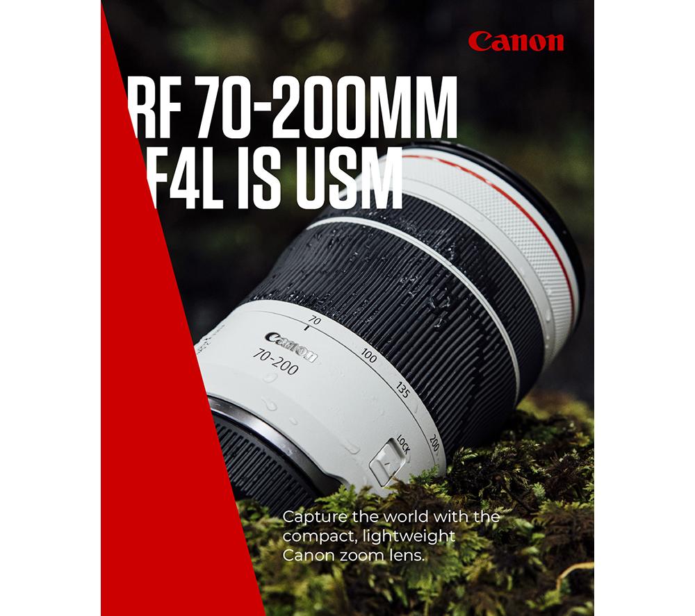 Buy CANON RF 70-200 mm f/4L IS USM Telephoto Zoom Lens | Currys