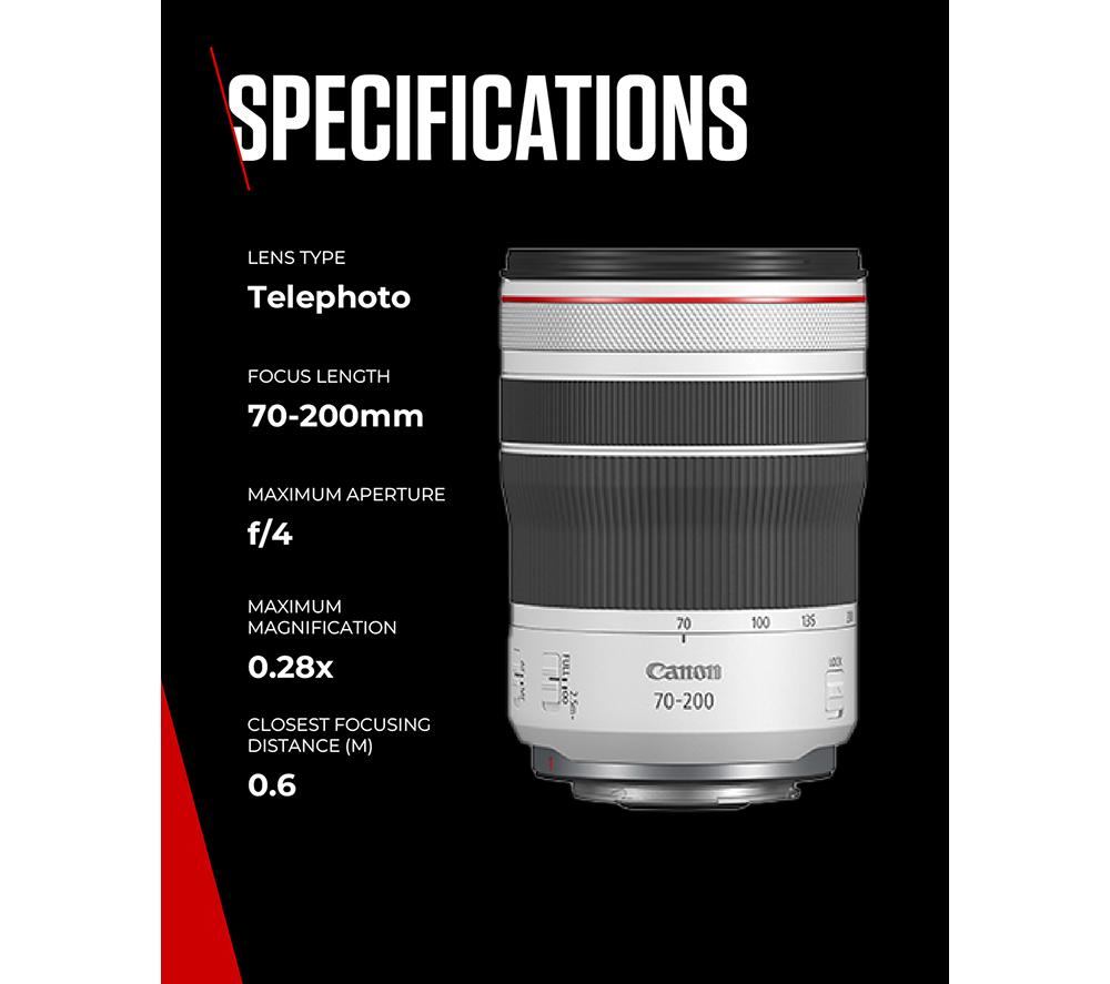 CANON RF 70-200 mm f/4L IS USM Telephoto Zoom Lens image number 8 of 10