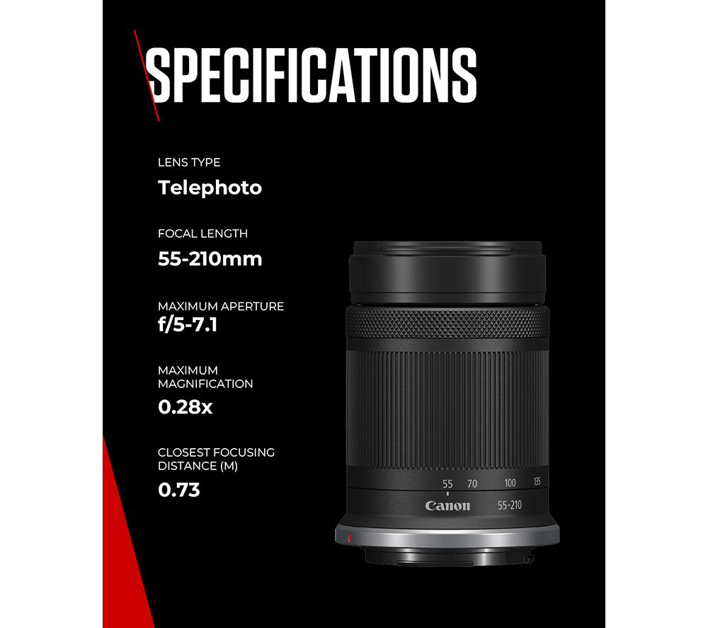 CANON RF-S 55-210 mm f/5-7.1 IS STM Telephoto Zoom Lens image number 9 of 11