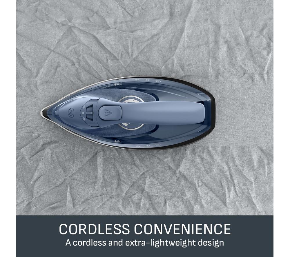 TEFAL Freemove Power FV6674G0 Cordless Steam Iron - Blue Salt & Black image number 5 of 10