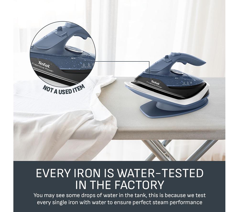 TEFAL Freemove Power FV6674G0 Cordless Steam Iron - Blue Salt & Black image number 10 of 10