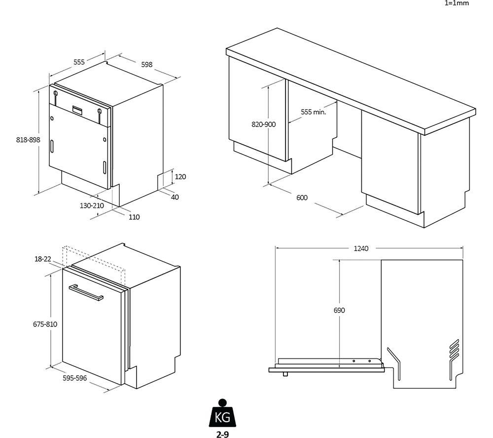 HAIER XS 4A4M4PB-80 Full-size Fully Integrated WiFi-enabled Dishwasher image number 15 of 17
