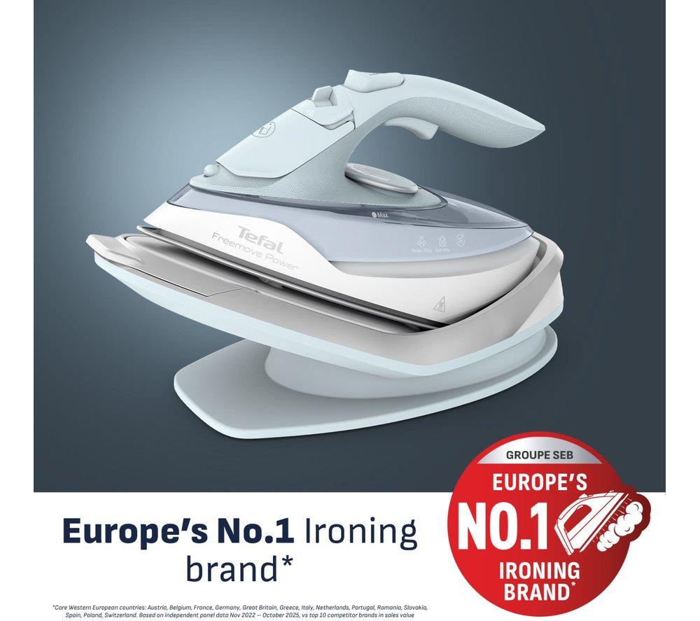 TEFAL Freemove Power FV6642G0 Cordless Steam Iron - Light Blue image number 2 of 10
