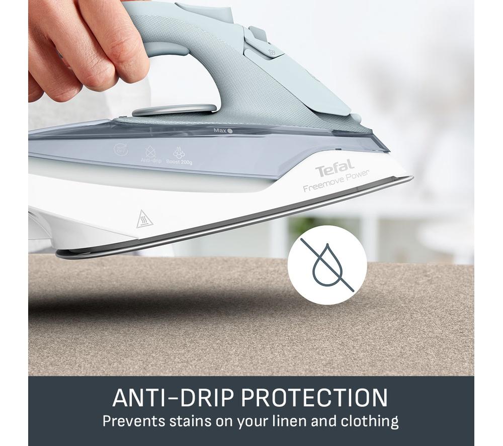 TEFAL Freemove Power FV6642G0 Cordless Steam Iron - Light Blue image number 6 of 10