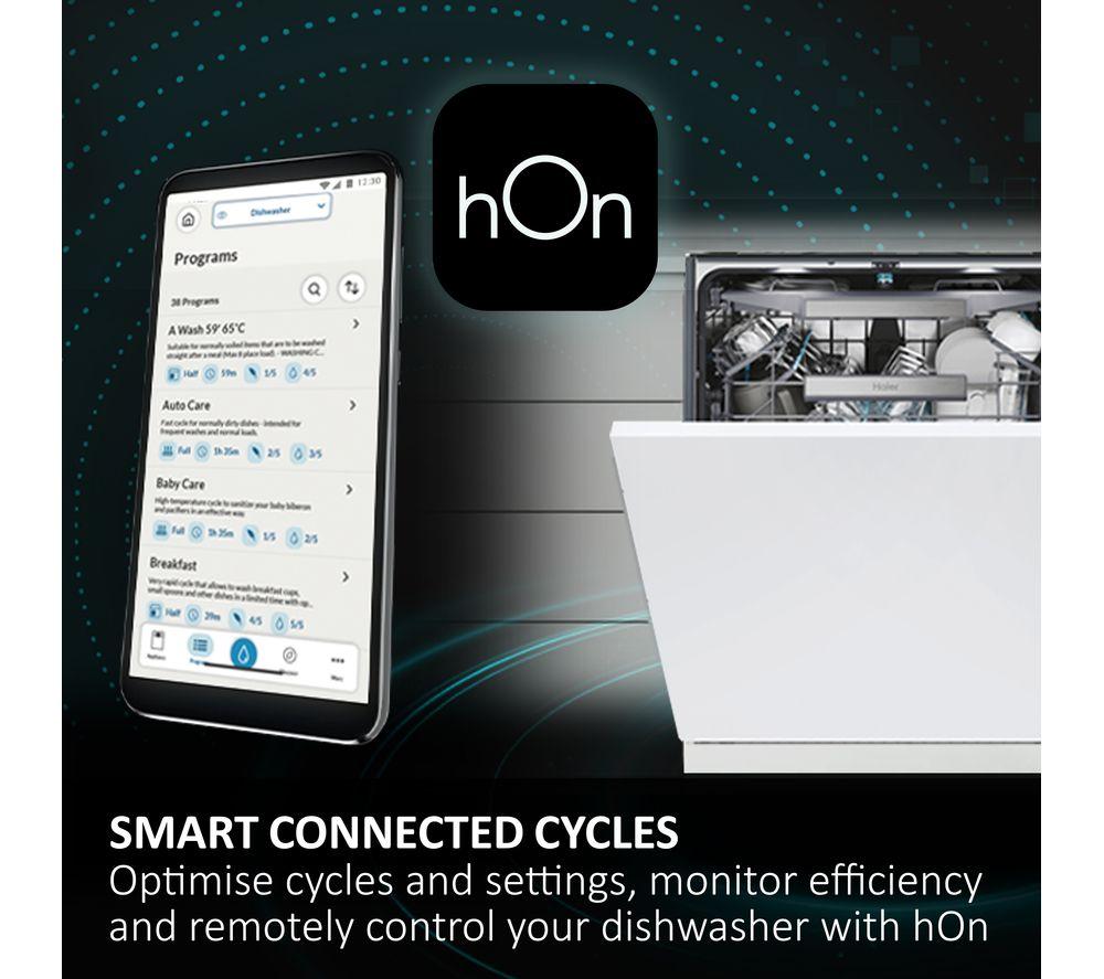 HAIER XS 4B4S3FSB-80 Full-size Fully Integrated WiFi-enabled Dishwasher image number 10 of 18