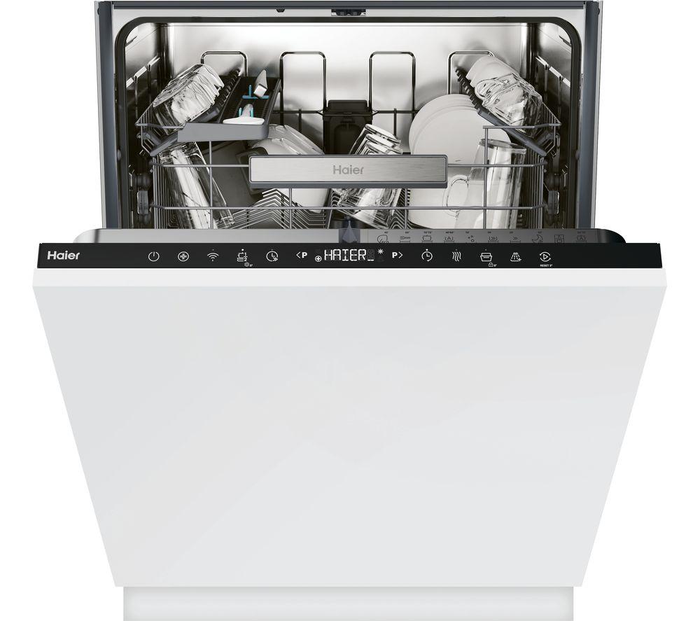 HAIER XI 4C4S0SB-80 Full-size Fully Integrated WiFi-enabled Dishwasher, Black