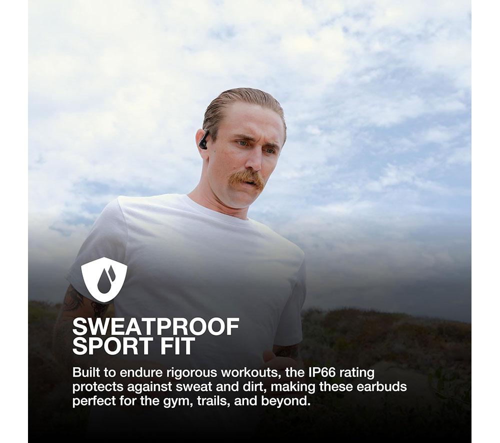 JLAB Epic Air Sport ANC 3 Wireless Bluetooth Noise-Cancelling Earbuds - Black image number 6 of 7