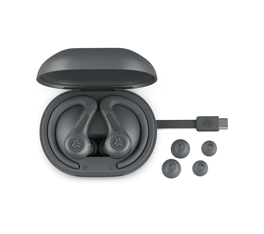 JLAB Jbuds Air Sport ANC 4 Wireless Bluetooth Noise-Cancelling Sports Earbuds - Black image number 4 of 8