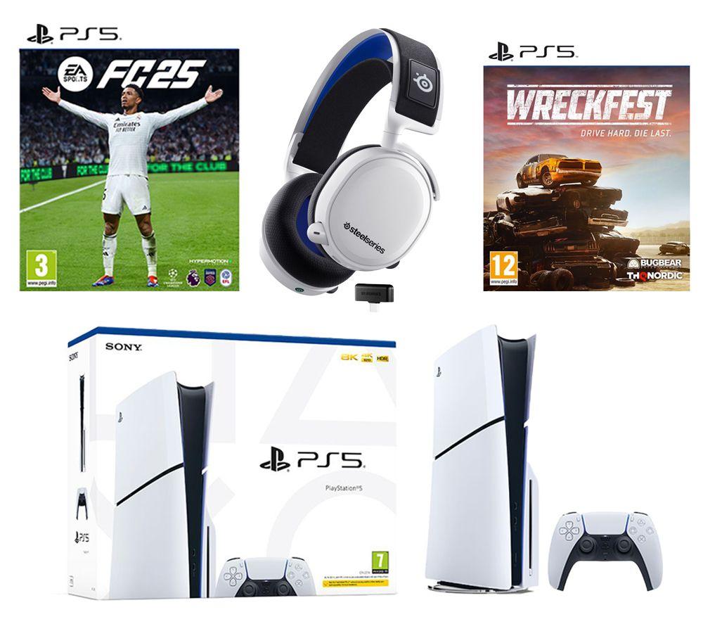 Buy SONY PlayStation 5 Model Group Slim EA Sports FC 25 Wreckfest Arctis 7P Wireless 7.1 Gaming Headset Bundle Currys