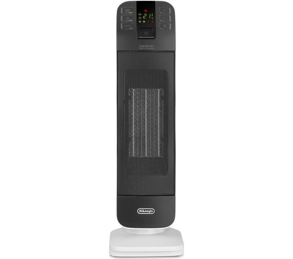 DELONGHI HFX65V20 Tower Ceramic Fan Heater - Black & White