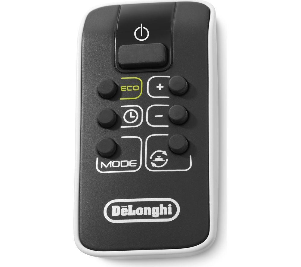 DELONGHI HFX65V20 Tower Ceramic Fan Heater - Black & White image number 2 of 2