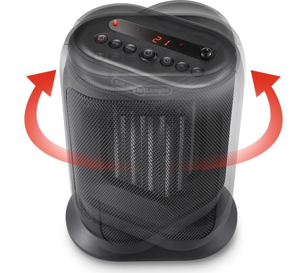 DELONGHI Capsule You & Me Portable Ceramic Fan Heater - Black image number 3 of 3