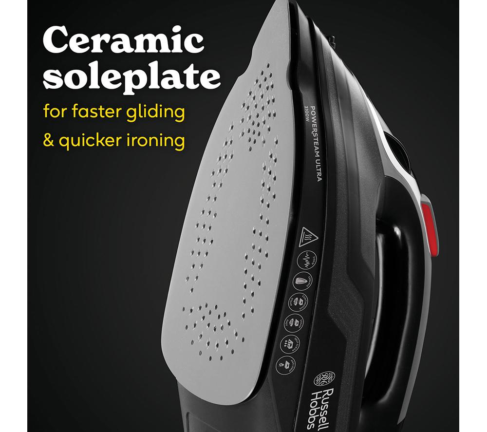 RUSSELL HOBBS Powersteam Ultra Steam Iron - Black & Red image number 3 of 7